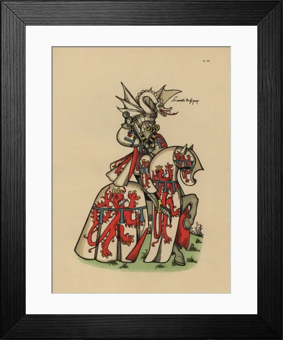 Framed Print : Jean de Luxembourg, comte de Lyons, John II Framed Print : Jean de Luxembourg, comte de Lyons, John II