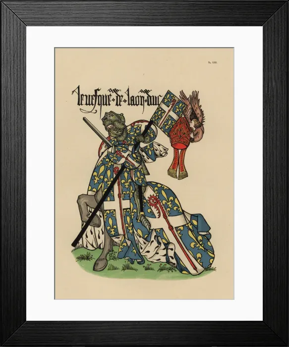 Framed Print : Bishop of Laon, Eveque de Laon, with mitre Framed Print : Bishop of Laon, Eveque de Laon, with mitre