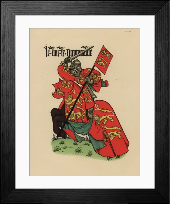 Framed Print : Duke of Normandy, Duc de Normandie, with standard Framed Print : Duke of Normandy, Duc de Normandie, with standard