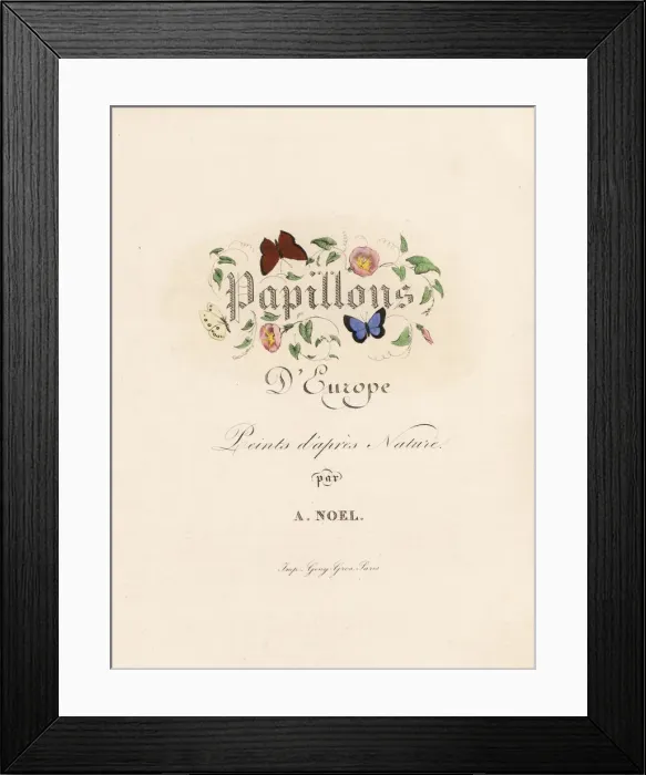 Framed Print : Title page with decorative calligraphy among Framed Print : Title page with decorative calligraphy among