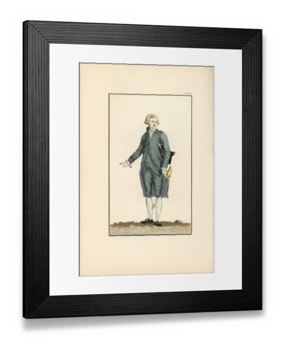 Framed Print : Man in fashionable suit, 1788 Framed Print : Man in fashionable suit, 1788