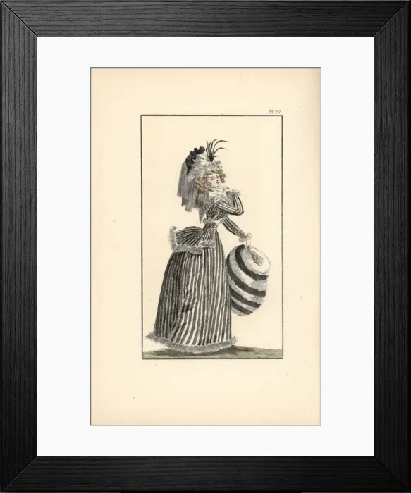 Framed Print : Woman in the fashion of 1788 Framed Print : Woman in the fashion of 1788