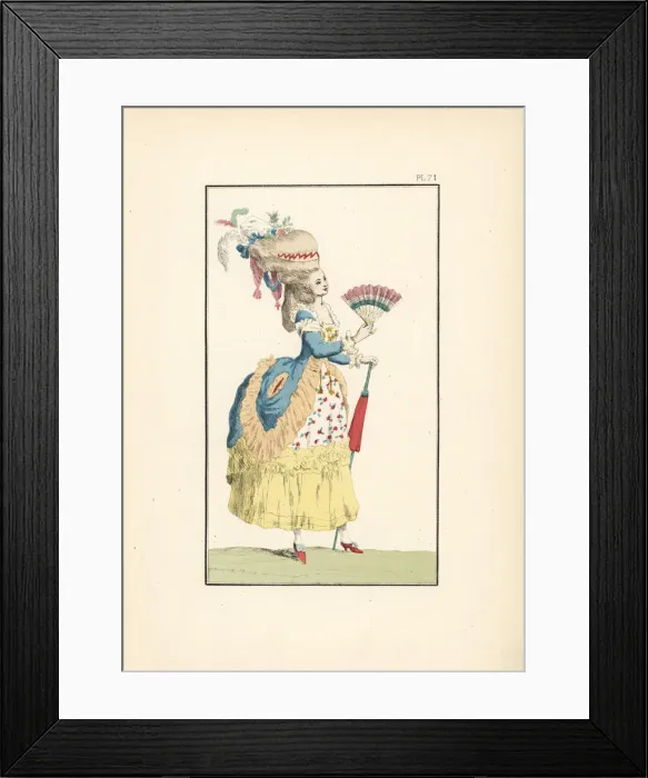 Framed Print : Noble woman in Tricolor outfit, 1789 Framed Print : Noble woman in Tricolor outfit, 1789