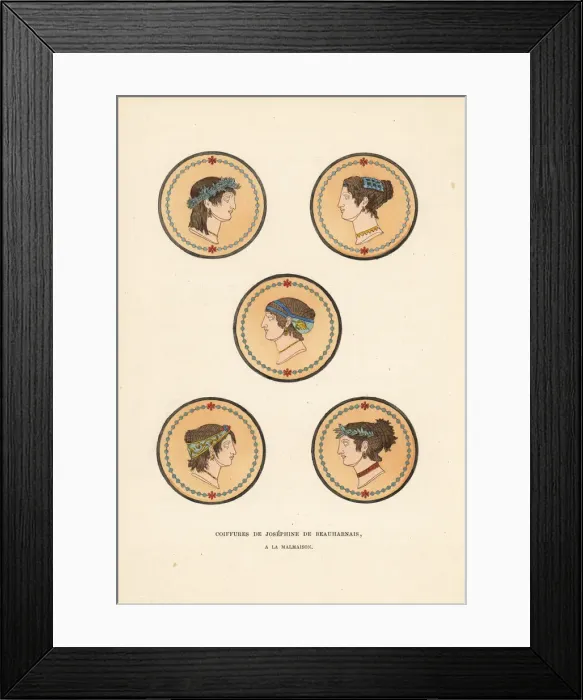 Framed Print : Hairstyles of Josephine de Beauharnais, 1788 Framed Print : Hairstyles of Josephine de Beauharnais, 1788