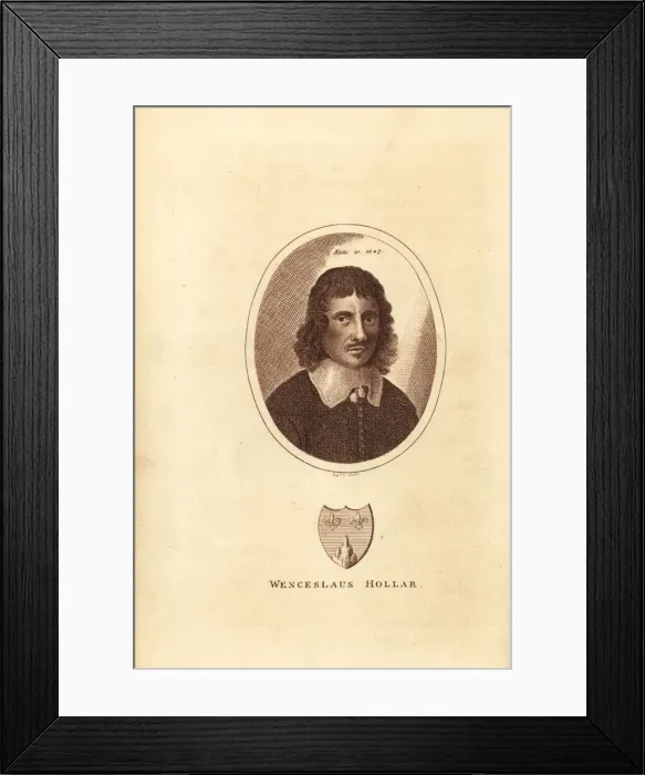 Framed Print : Portrait of Wenceslaus Hollar the engraver Framed Print : Portrait of Wenceslaus Hollar the engraver