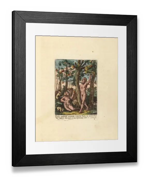 Framed Print : Adam and Eve in the Garden of Eden Framed Print : Adam and Eve in the Garden of Eden