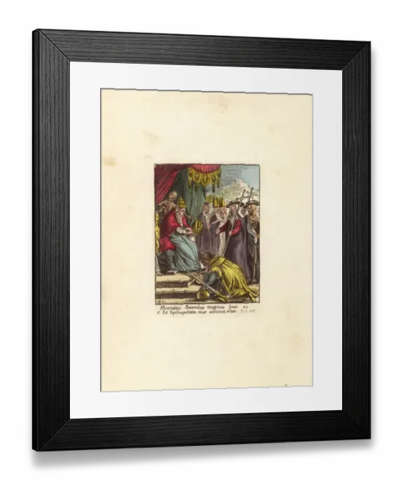 Framed Print : Death attending the Pope as he crowns an Emperor Framed Print : Death attending the Pope as he crowns an Emperor