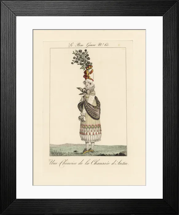 Framed Print : Woman of the Chausee-d Antin in the Chinese fashion Framed Print : Woman of the Chausee-d Antin in the Chinese fashion