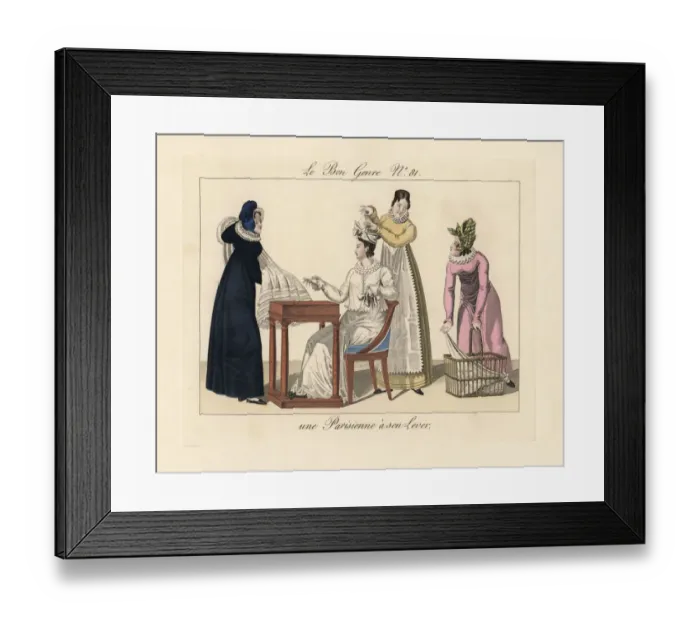 Framed Print : A Parisian woman dressing Framed Print : A Parisian woman dressing