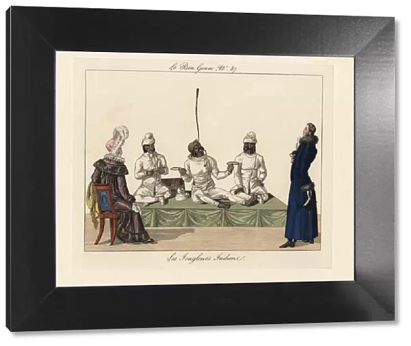 Indian jugglers in Paris, 1816