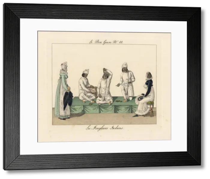 Framed Print : Indian sword swallower in Paris, 1816 Framed Print : Indian sword swallower in Paris, 1816