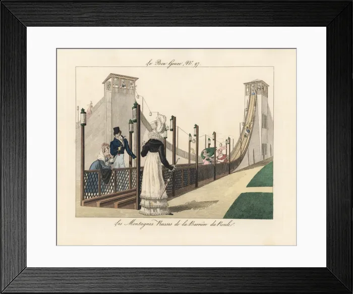 Framed Print : Roller coaster at the Barriere du Roule, Paris Framed Print : Roller coaster at the Barriere du Roule, Paris