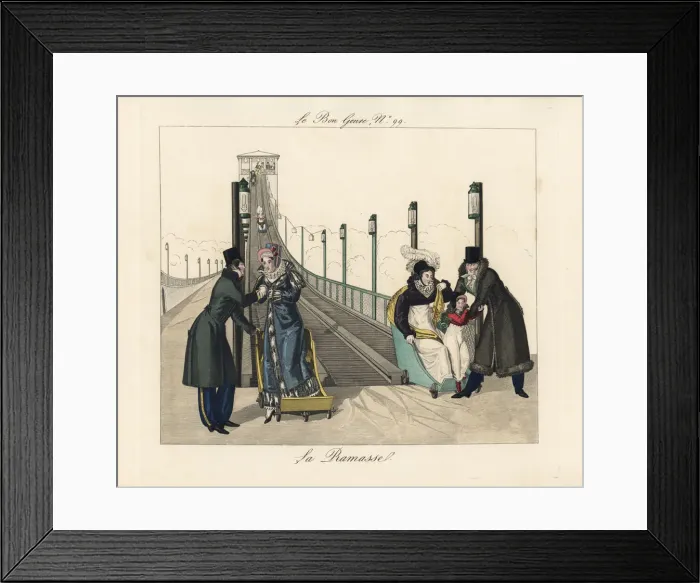 Framed Print : The rollercoaster at Roule, Paris, early 19th century Framed Print : The rollercoaster at Roule, Paris, early 19th century