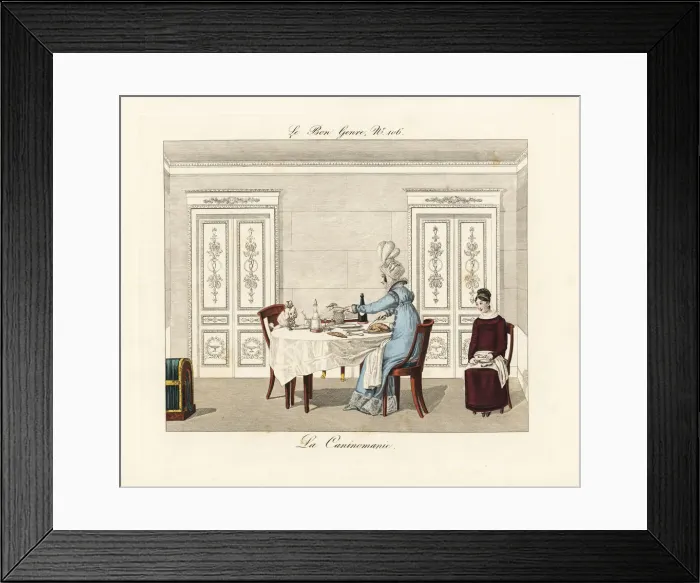 Framed Print : Fashionable woman feeding her pet spaniel Framed Print : Fashionable woman feeding her pet spaniel