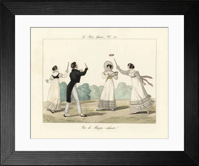 Framed Print : The creole game or flying ring game, early 19thc century Framed Print : The creole game or flying ring game, early 19thc century