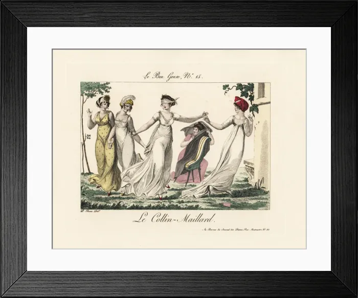 Framed Print : Merveilleuses playing the game of blind mans buff Framed Print : Merveilleuses playing the game of blind mans buff