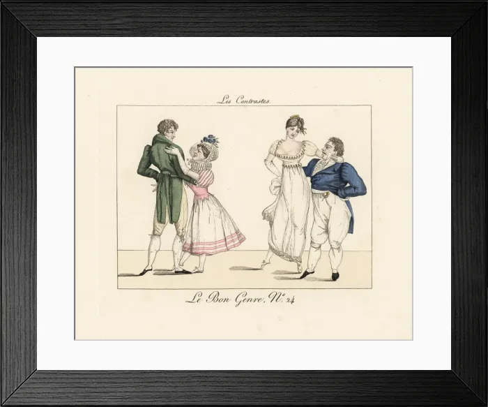 Framed Print : Two May-September couples dancing at a ball Framed Print : Two May-September couples dancing at a ball