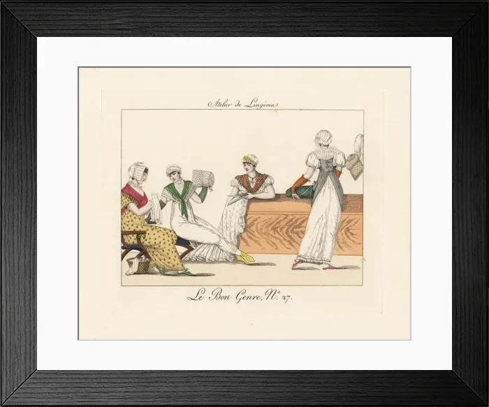 Framed Print : Fabric shop workers Framed Print : Fabric shop workers