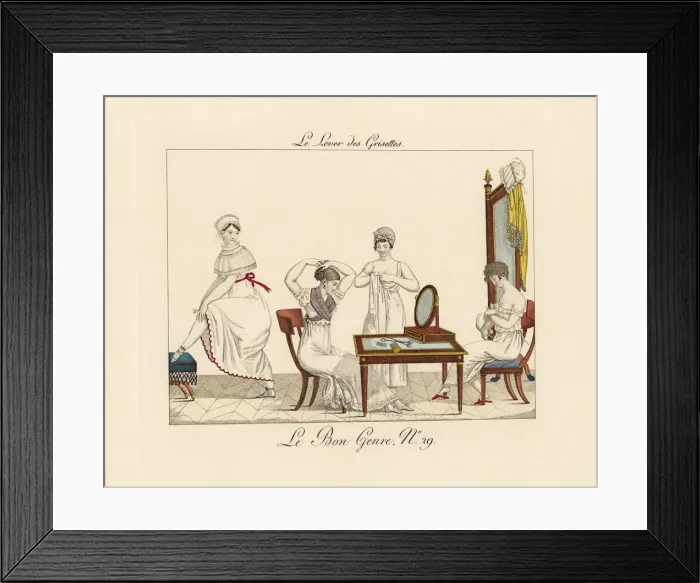 Framed Print : Shop girls dressing in the morning Framed Print : Shop girls dressing in the morning