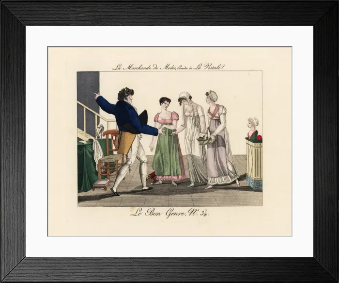 Framed Print : Scene from La Marchande des Modes Framed Print : Scene from La Marchande des Modes
