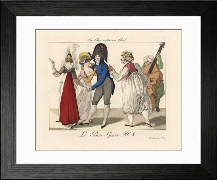 Framed Print : A meeting at a masquerade ball Framed Print : A meeting at a masquerade ball