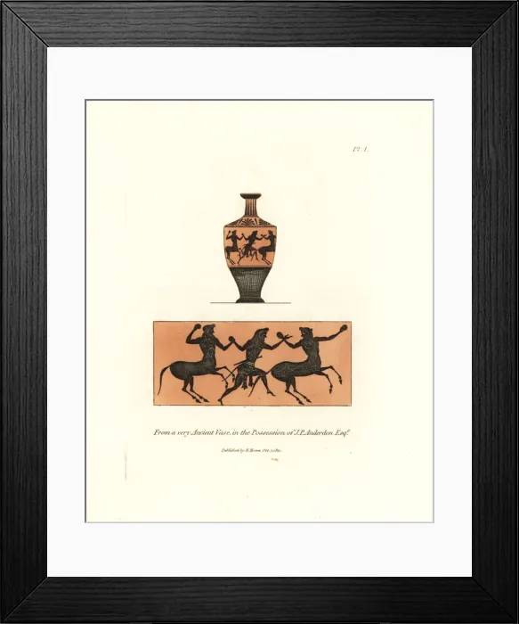 Framed Print : Ancient vase in the possession of J. P. Anderdon Framed Print : Ancient vase in the possession of J. P. Anderdon