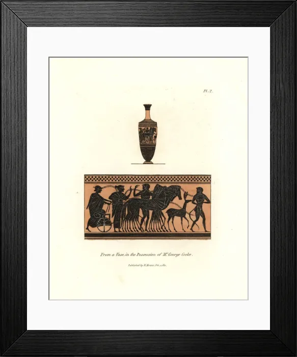 Framed Print : Ancient vase in the possession of Mr. George Cooke Framed Print : Ancient vase in the possession of Mr. George Cooke