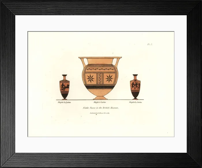 Framed Print : Fictile vases in the British Museum Framed Print : Fictile vases in the British Museum