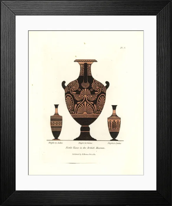 Framed Print : Fictile vases in the British Museum Framed Print : Fictile vases in the British Museum