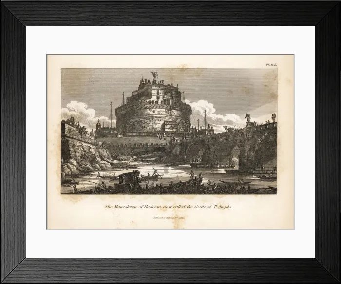 Framed Print : View of the Mausoleum of Hadrian in Parco Framed Print : View of the Mausoleum of Hadrian in Parco
