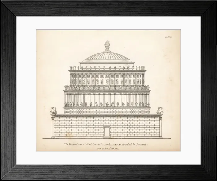 Framed Print : Elevation of the Mausoleum of Hadrian in its Framed Print : Elevation of the Mausoleum of Hadrian in its