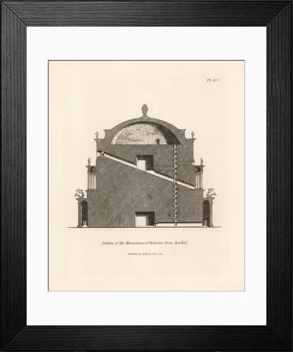 Framed Print : Section through the Mausoleum of Hadrian in Framed Print : Section through the Mausoleum of Hadrian in