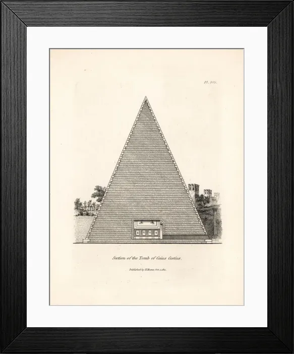 Framed Print : Section through the Tomb of Caius Cestius, Rome Framed Print : Section through the Tomb of Caius Cestius, Rome