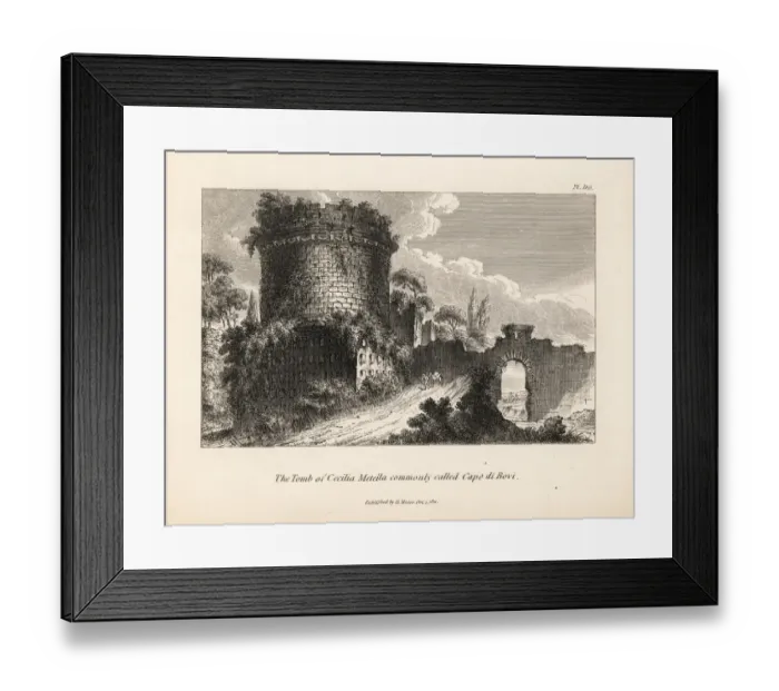 Framed Print : The Tomb of Cecilia Metella or the Capo di Framed Print : The Tomb of Cecilia Metella or the Capo di