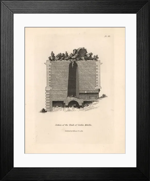 Framed Print : Section through the Tomb of Cecilia Metella Framed Print : Section through the Tomb of Cecilia Metella