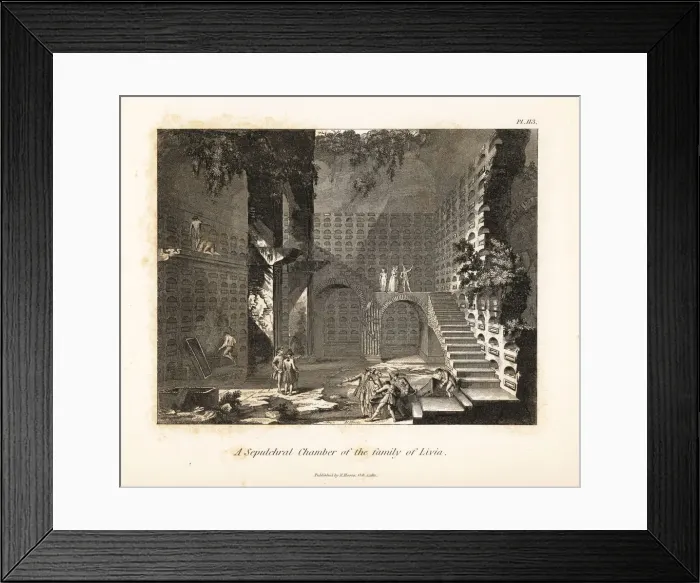 Framed Print : 18th century tourists exploring the Livia Framed Print : 18th century tourists exploring the Livia