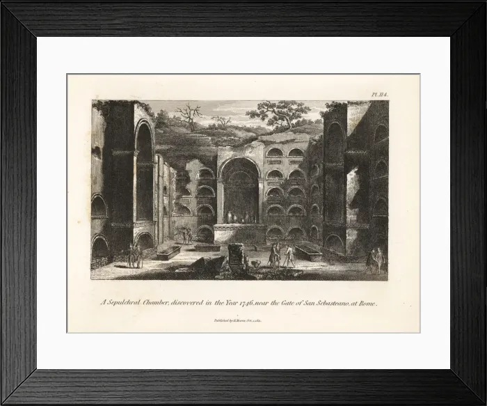 Framed Print : Sepulchral chamber discovered in 1746 near Framed Print : Sepulchral chamber discovered in 1746 near