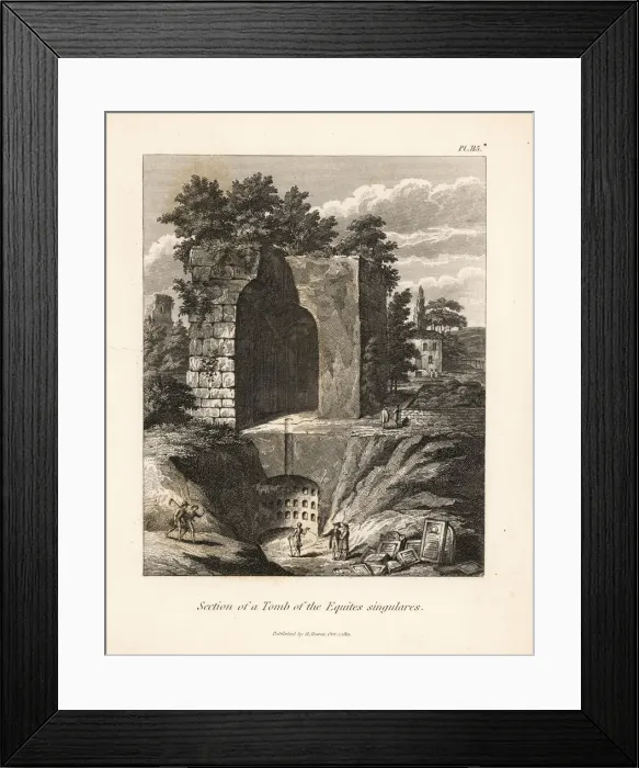 Framed Print : Section of a Tomb of the Equites singulares Framed Print : Section of a Tomb of the Equites singulares