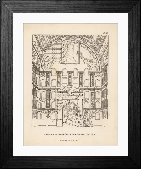 Framed Print : Interior of a sepulchral chamber near San Vito Framed Print : Interior of a sepulchral chamber near San Vito