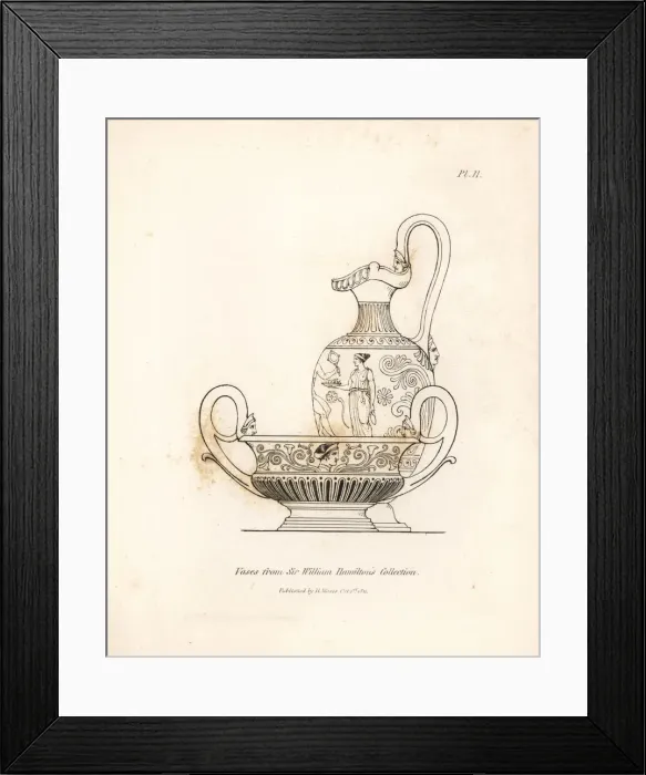 Framed Print : Vases decorated with mythical scenes Framed Print : Vases decorated with mythical scenes