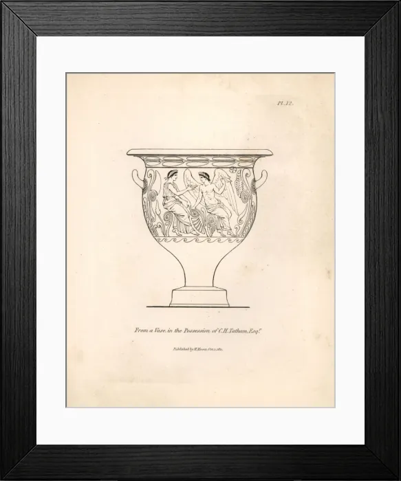 Framed Print : Vases decorated with mythical scenes Framed Print : Vases decorated with mythical scenes