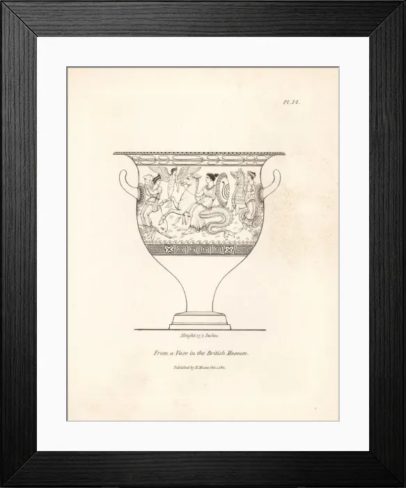 Framed Print : Vase decorated with mythical figures of nereids Framed Print : Vase decorated with mythical figures of nereids