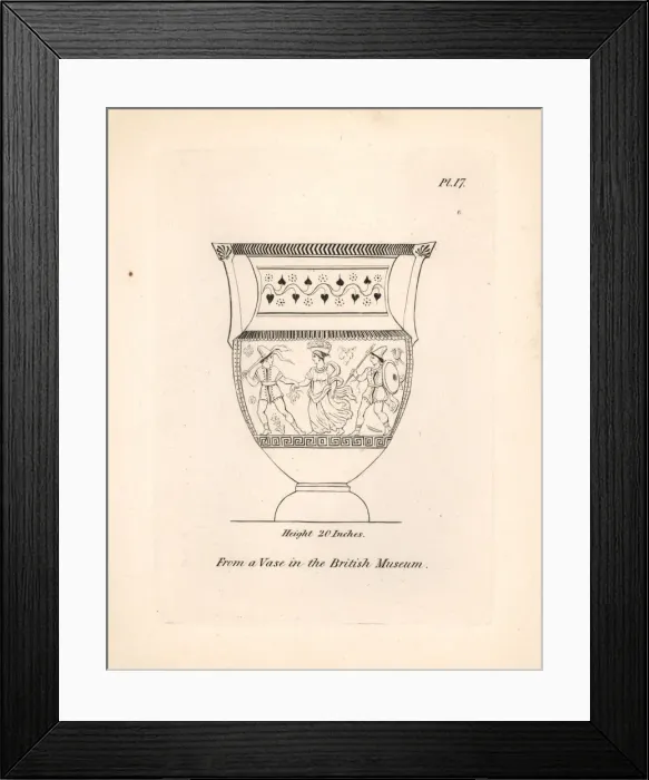 Framed Print : Vase with depiction of a festival to Bacchus Framed Print : Vase with depiction of a festival to Bacchus
