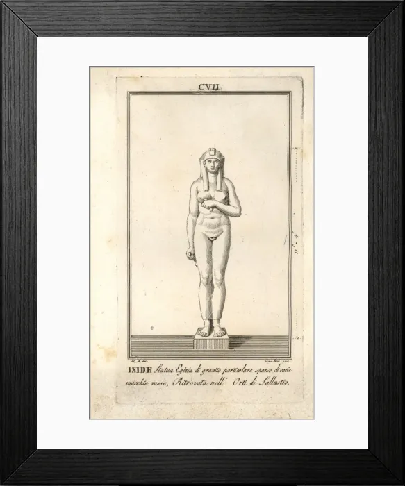 Framed Print : Egyptian statue of the goddess Isis with throne headdress Framed Print : Egyptian statue of the goddess Isis with throne headdress