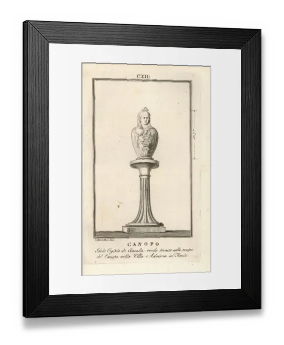 Framed Print : Bust of the Egyptian idol Canopus, god of water Framed Print : Bust of the Egyptian idol Canopus, god of water