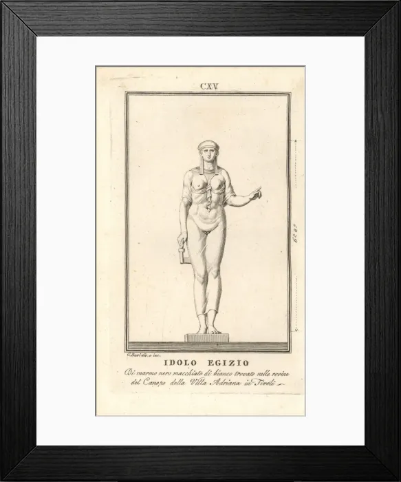 Framed Print : Statue of an Egyptian female idol in black marble Framed Print : Statue of an Egyptian female idol in black marble