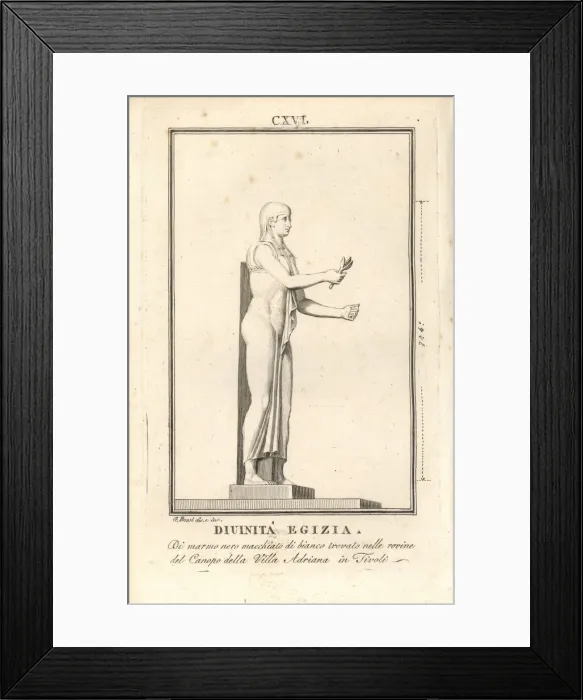 Framed Print : Statue of an Egyptian deity in black marble Framed Print : Statue of an Egyptian deity in black marble