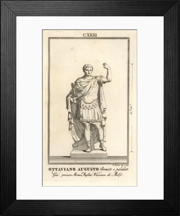 Framed Print : Statue of Roman Emperor Augustus in armour Framed Print : Statue of Roman Emperor Augustus in armour