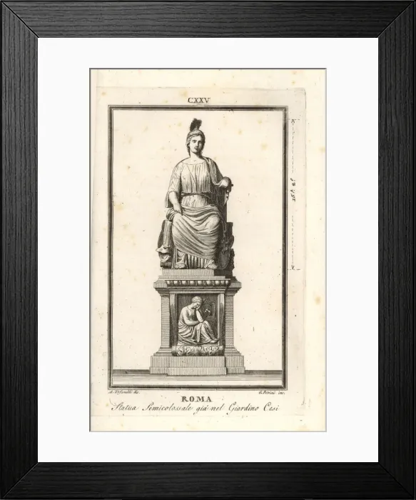 Framed Print : Statue of Roma, goddess of the city of Rome Framed Print : Statue of Roma, goddess of the city of Rome