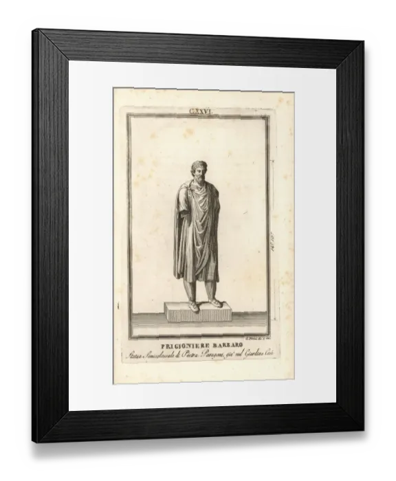 Framed Print : Statue of the Barbarian king imprisoned Framed Print : Statue of the Barbarian king imprisoned